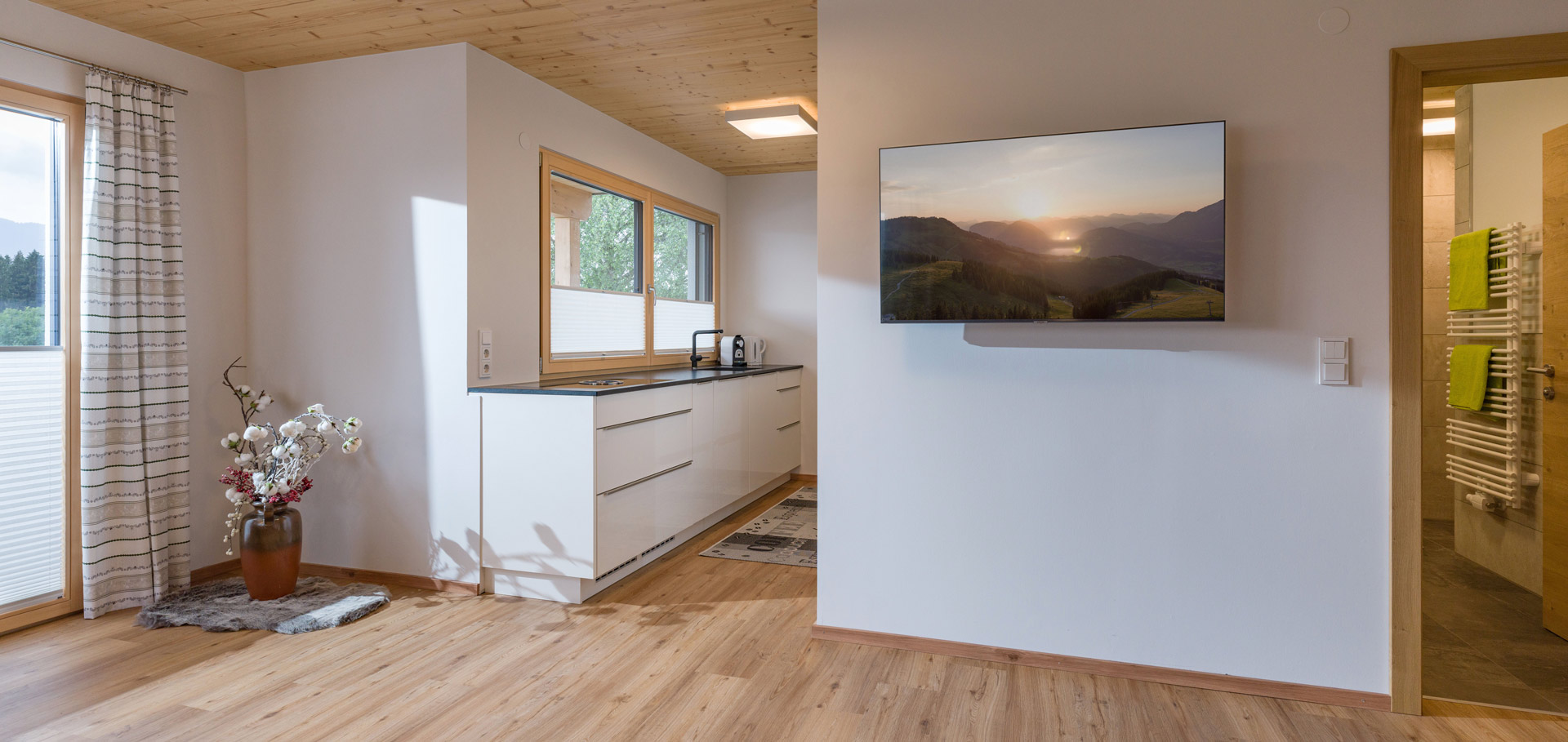 Chalet Baumgarten Wohnzimmer Küche